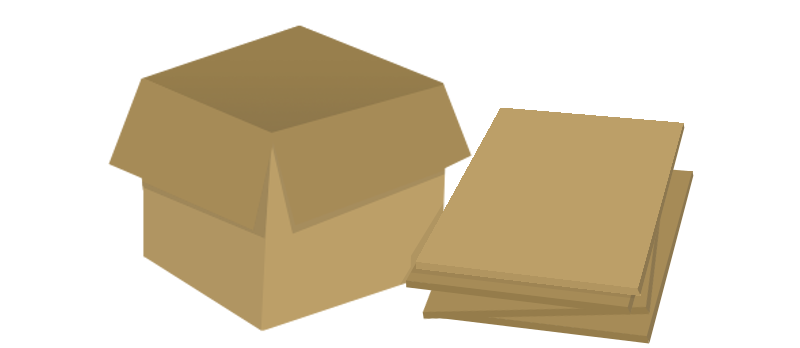 cartoon image of cardboard box