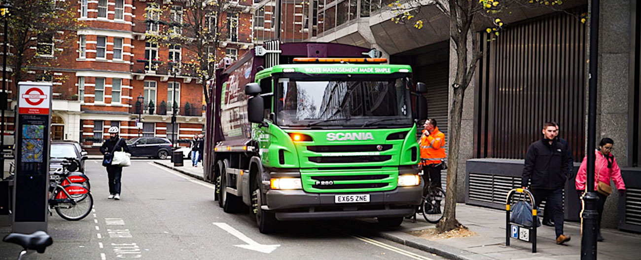 Simply Waste Solutions driver and truck in London